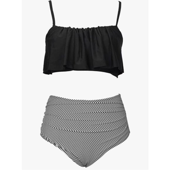 Cupshe Seaside Gale Falbala High Waist Bikini S - Picture 6 of 6